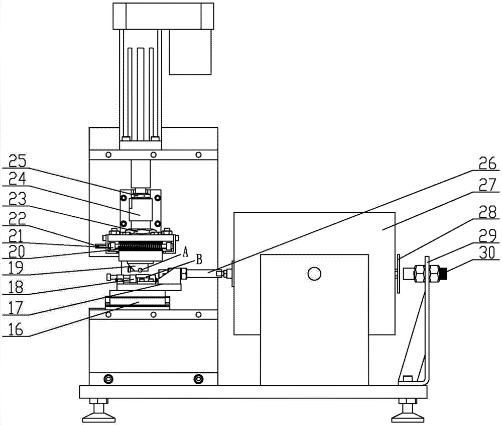 A reciprocating fretting friction and wear testing machine
