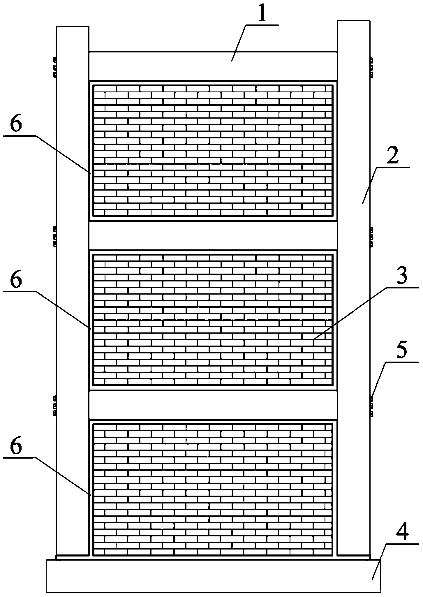 Self-reset girder-grid friction wall structural system