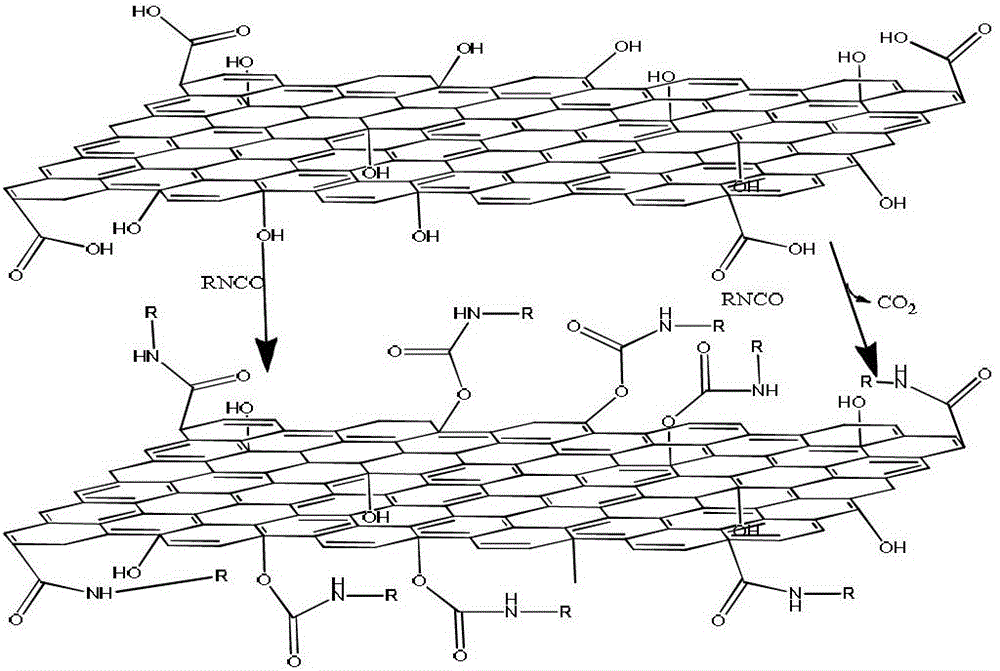 Preparation method of ultrafiltration membrane for improving antibacterial property and anti-fouling performance through modified graphene
