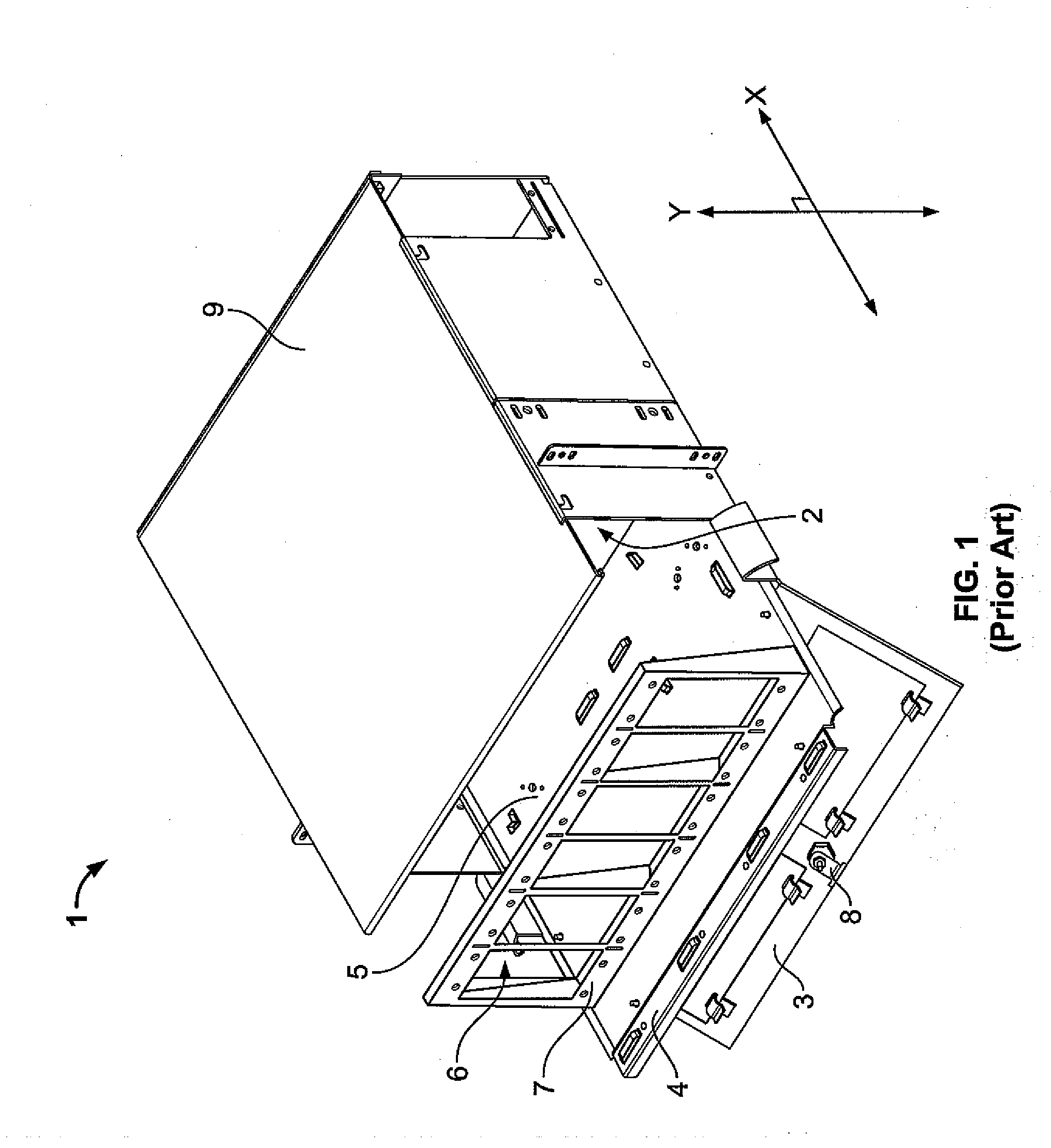 Horizontal fiber optic patching assembly