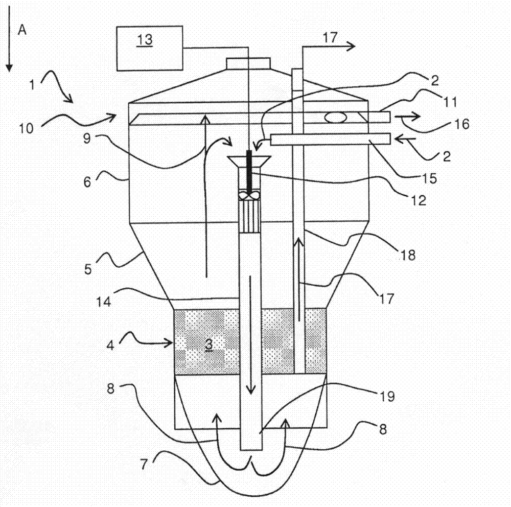 Reactor and a method of purifying a process solution