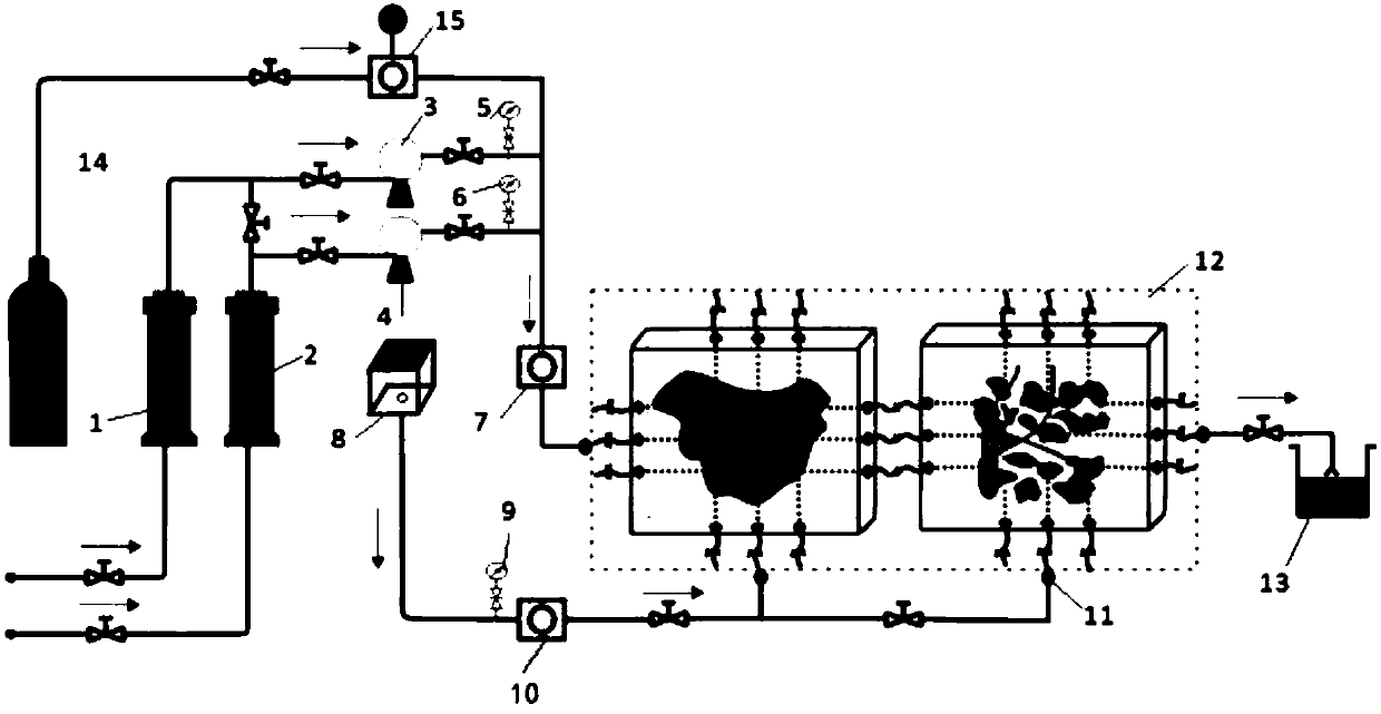 Physical model combination method and experimental device for displacement of carbonate fracture-cave reservoirs