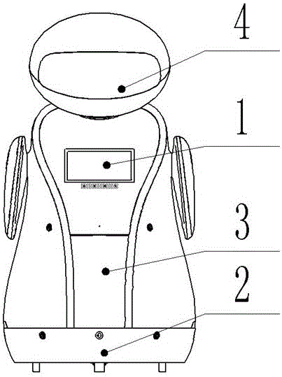 Human-shaped three-screen disordered free folding walking device