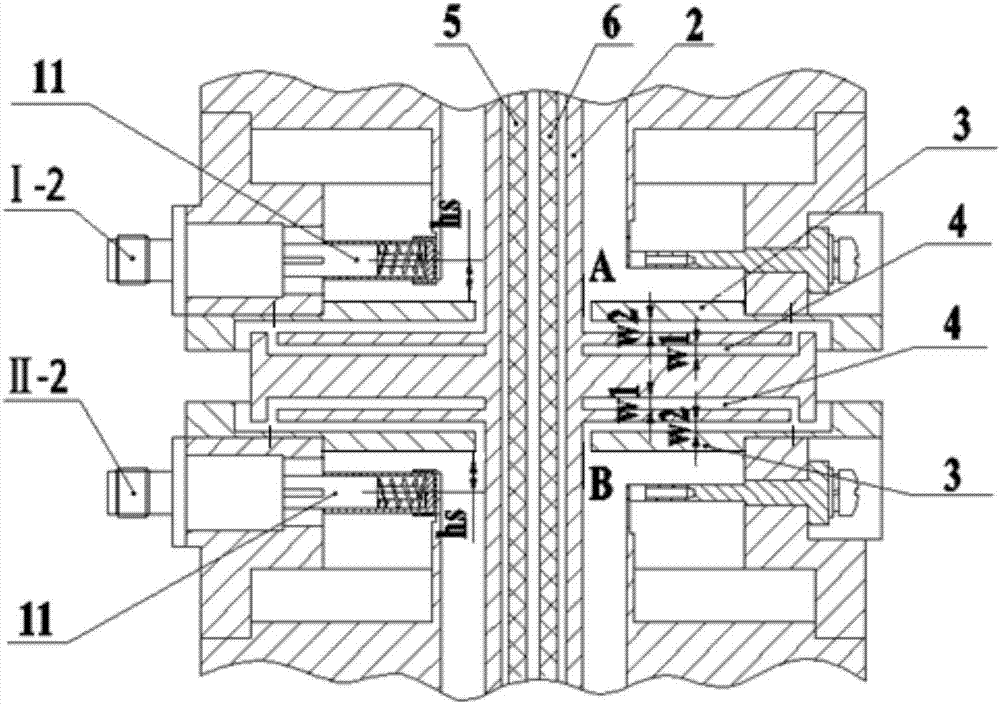 A three-channel broadband non-contact rotary hinge and its realization method