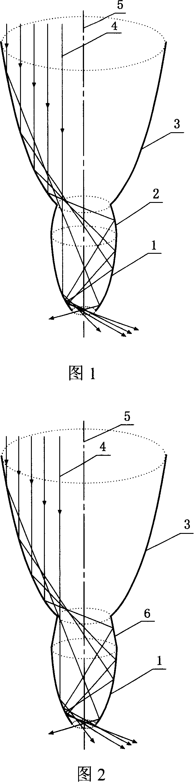 Multiple curved face composite solar energy concentrator based on bionics principle