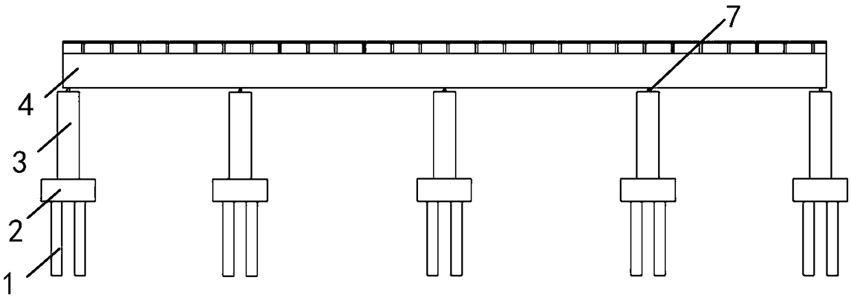 Single-box multi-chamber box girder bridge and a construction method thereof