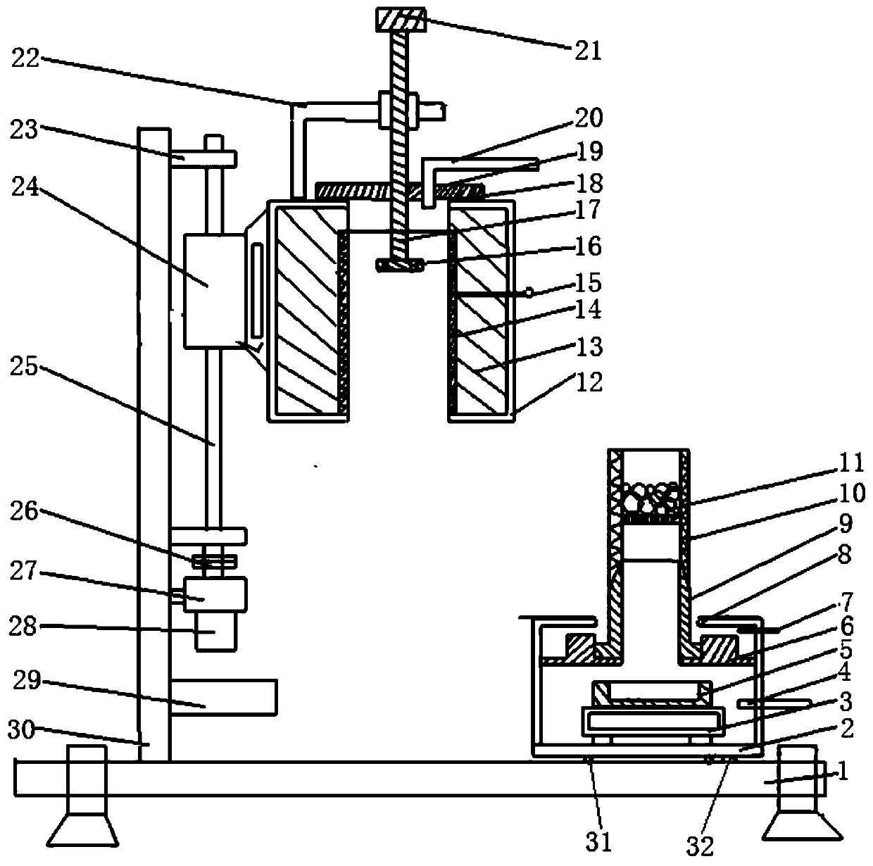 Iron ore high-temperature performance measuring device