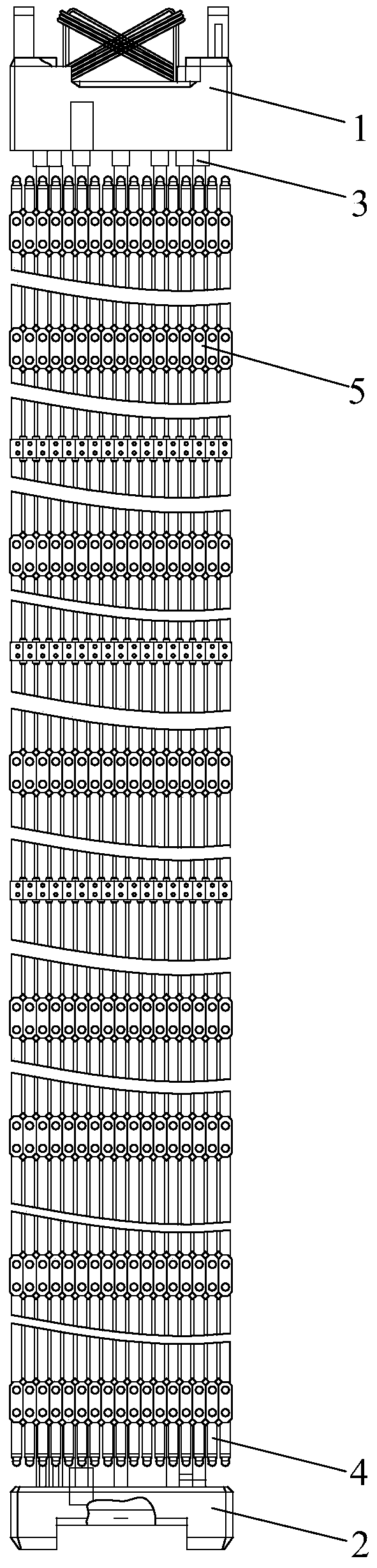 Retaining grid and fuel assembly with such retaining grid