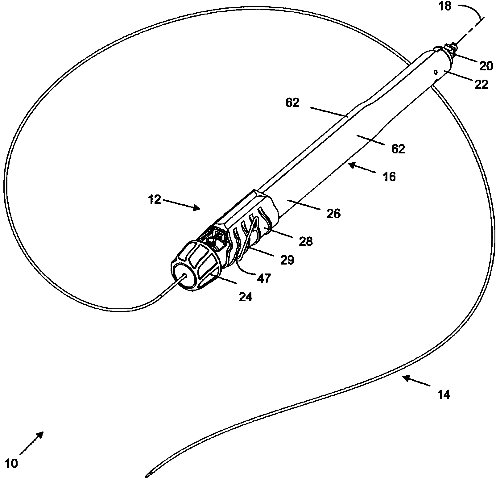 Catheter assembly with user-assisting handle