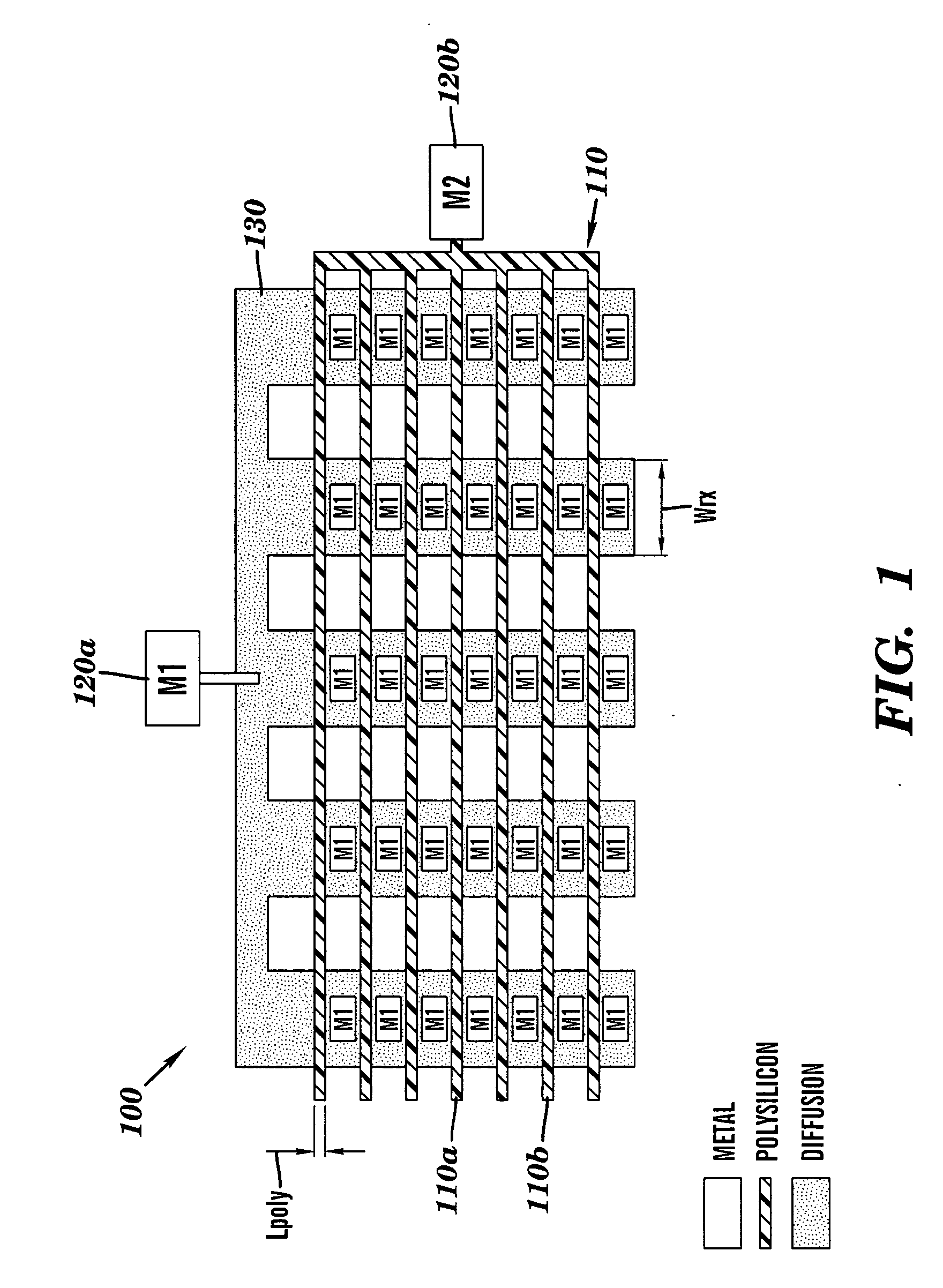 Structure for monitoring semiconductor polysilicon gate profile