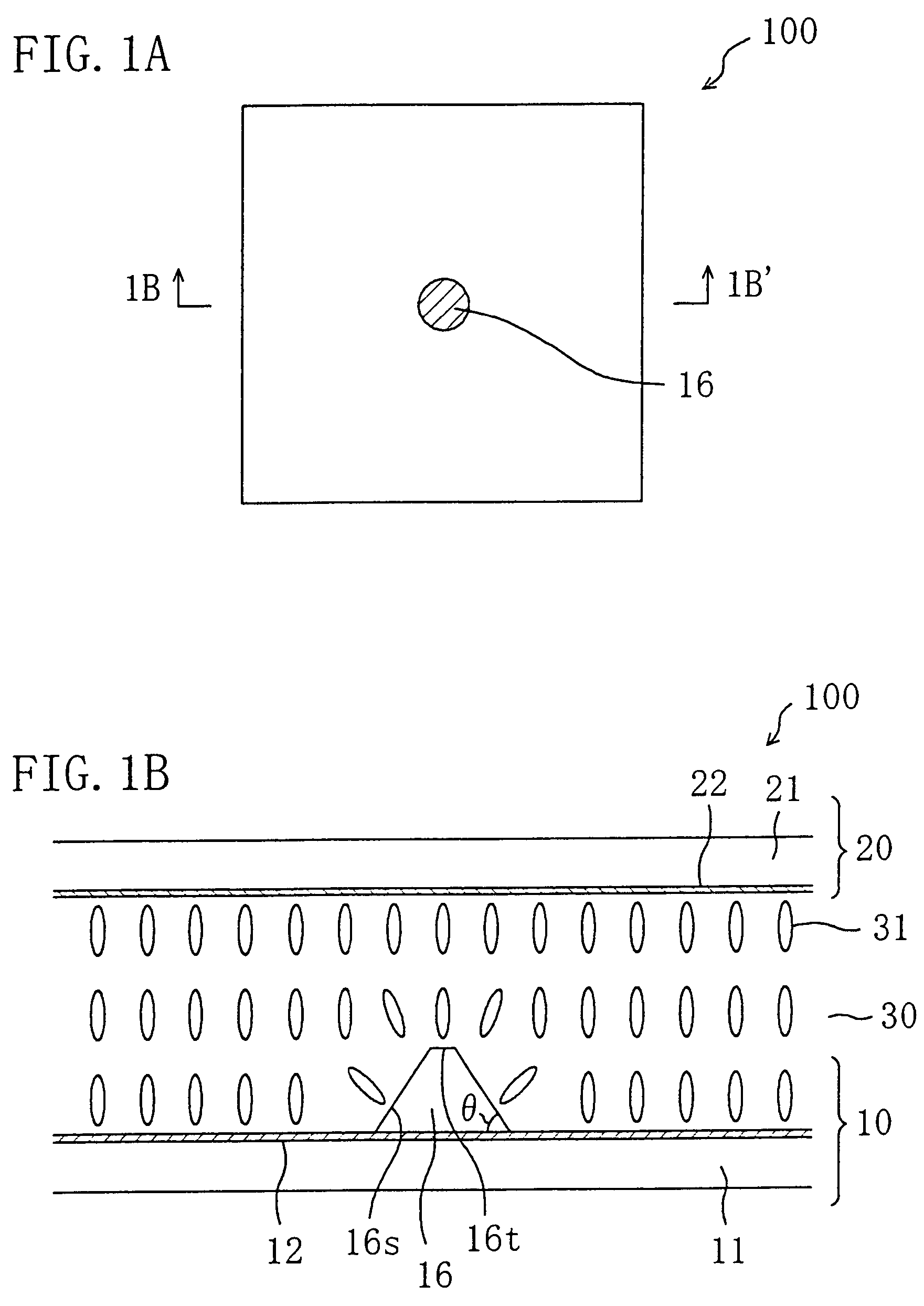 Liquid crystal display device having liquid crystal domains with radially-inclined orientation