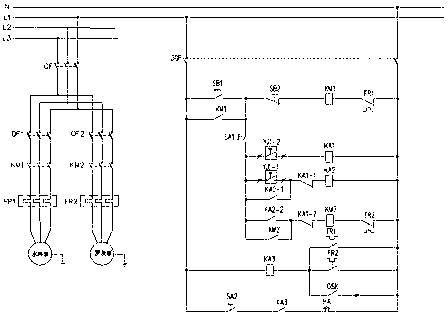 Automatic vacuum breaking shutoff control circuit of roots vacuum unit