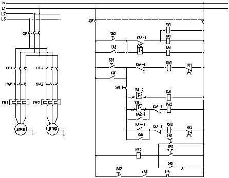 Automatic vacuum breaking shutoff control circuit of roots vacuum unit