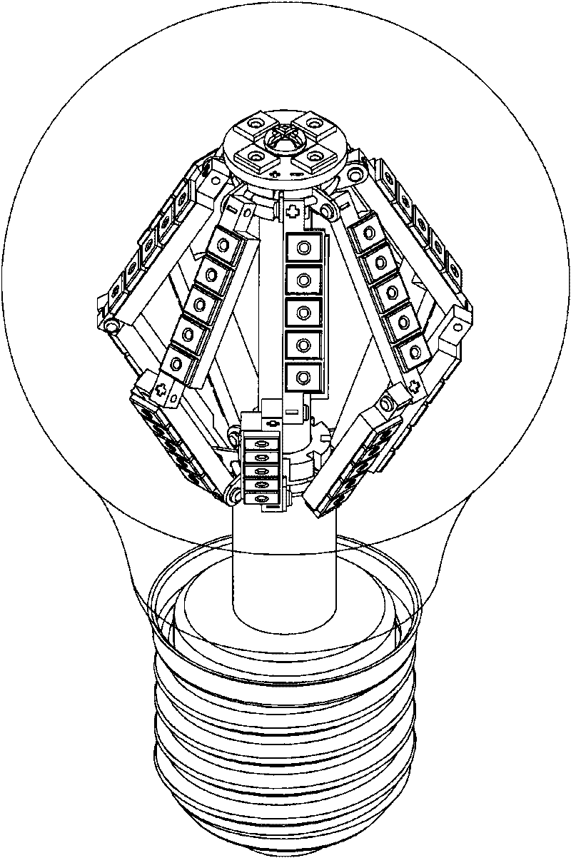 Adjustable light distribution type LED lamp