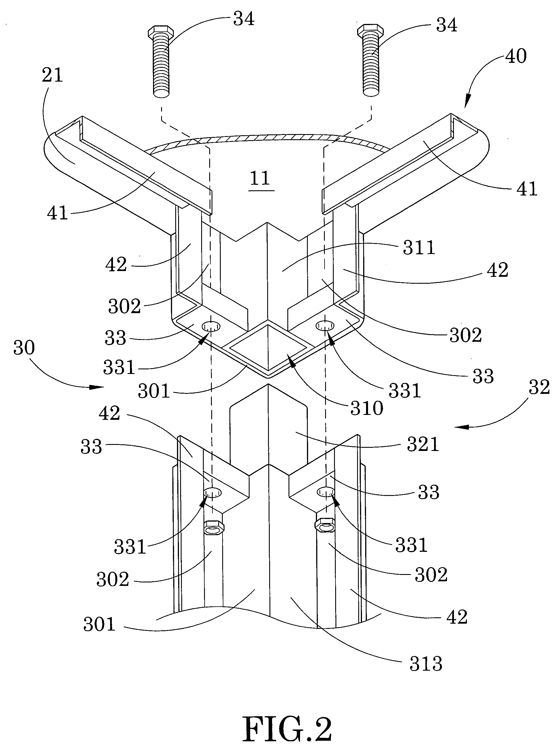 Joint structure for portable work and storage container