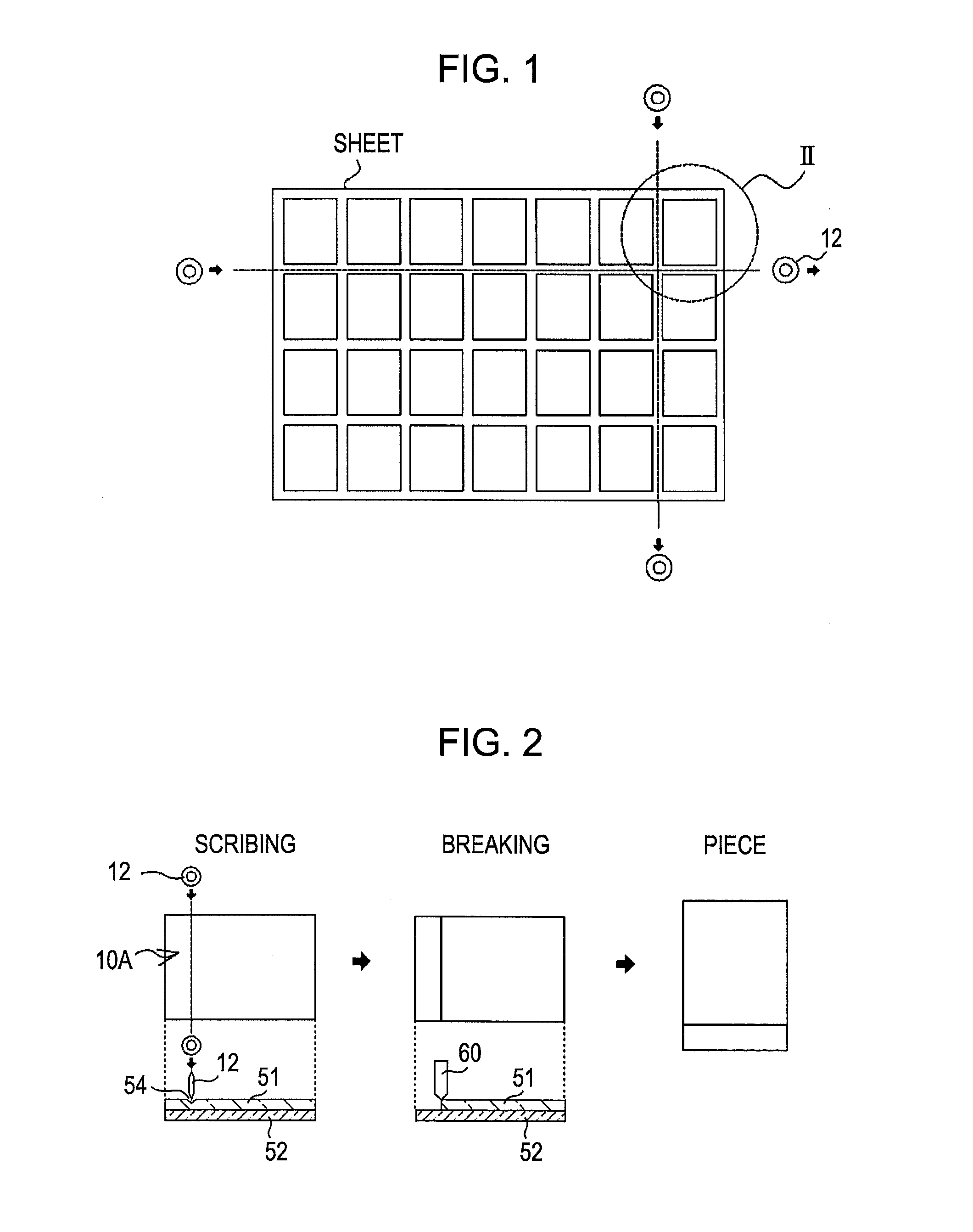 Display device having pair of glass substrates and method for cutting it