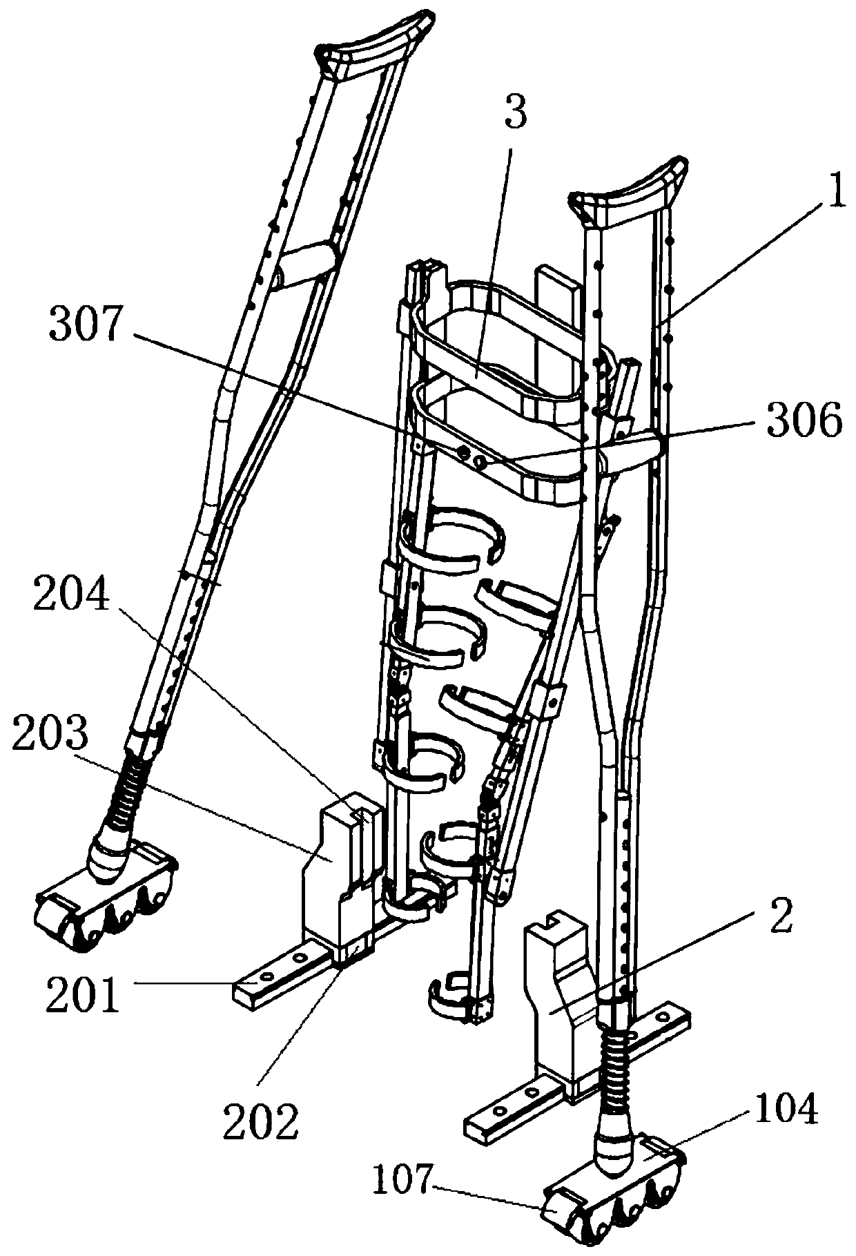 Leg exoskeleton device for assisting old people in moving