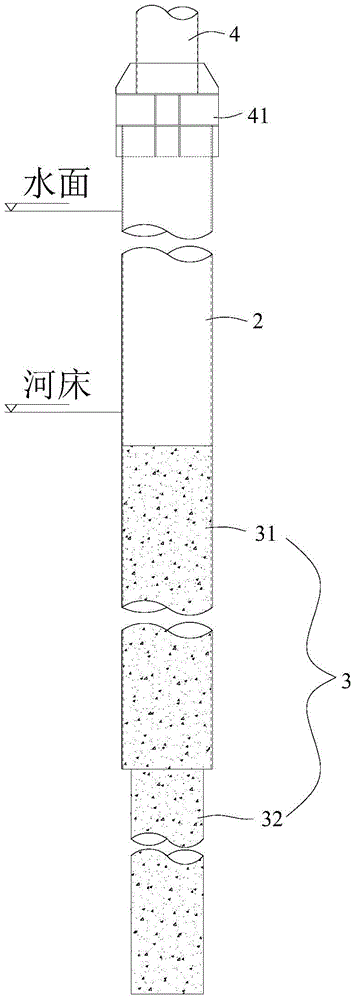 Construction method of steel-concrete composite pile in water for cast-in-place support of concrete ballasted box girder of cable-stayed bridge