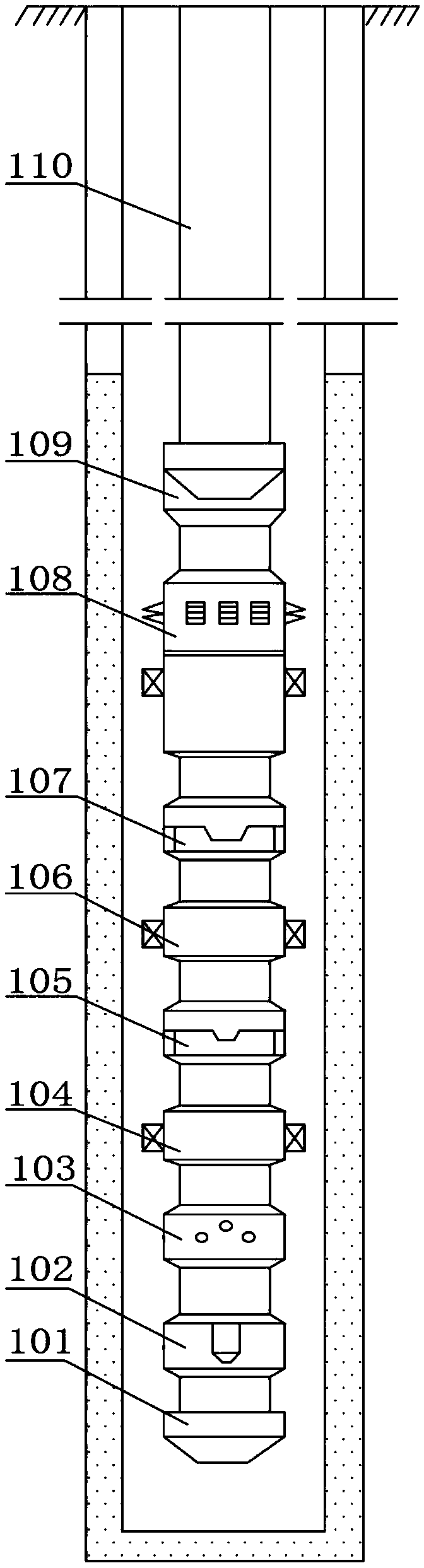 Chemical unpacking compression packer partial pressure string and oil well fracturing method