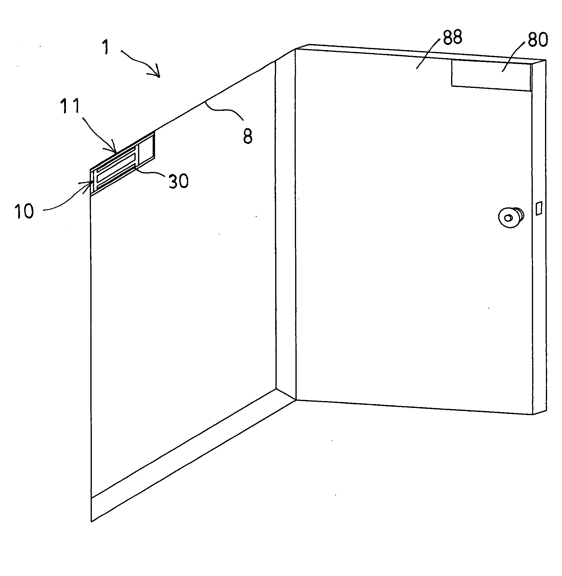 Electrical lock device mounting structure