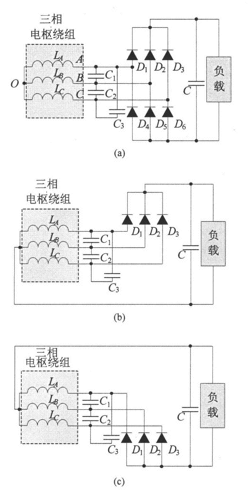 Capacitance compensation circuit structure applied to doubly salient DC generator