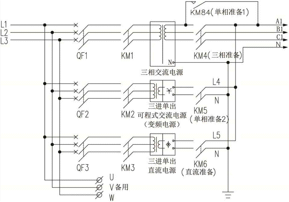 A main circuit for high-power electrical fire experiment