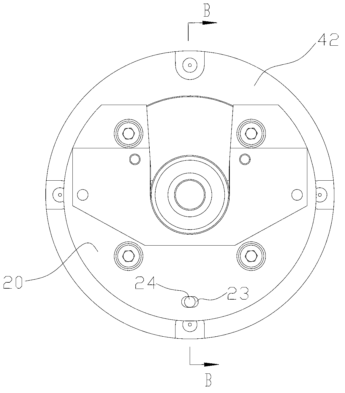Center-adjusting device for pressing and assembling bearing