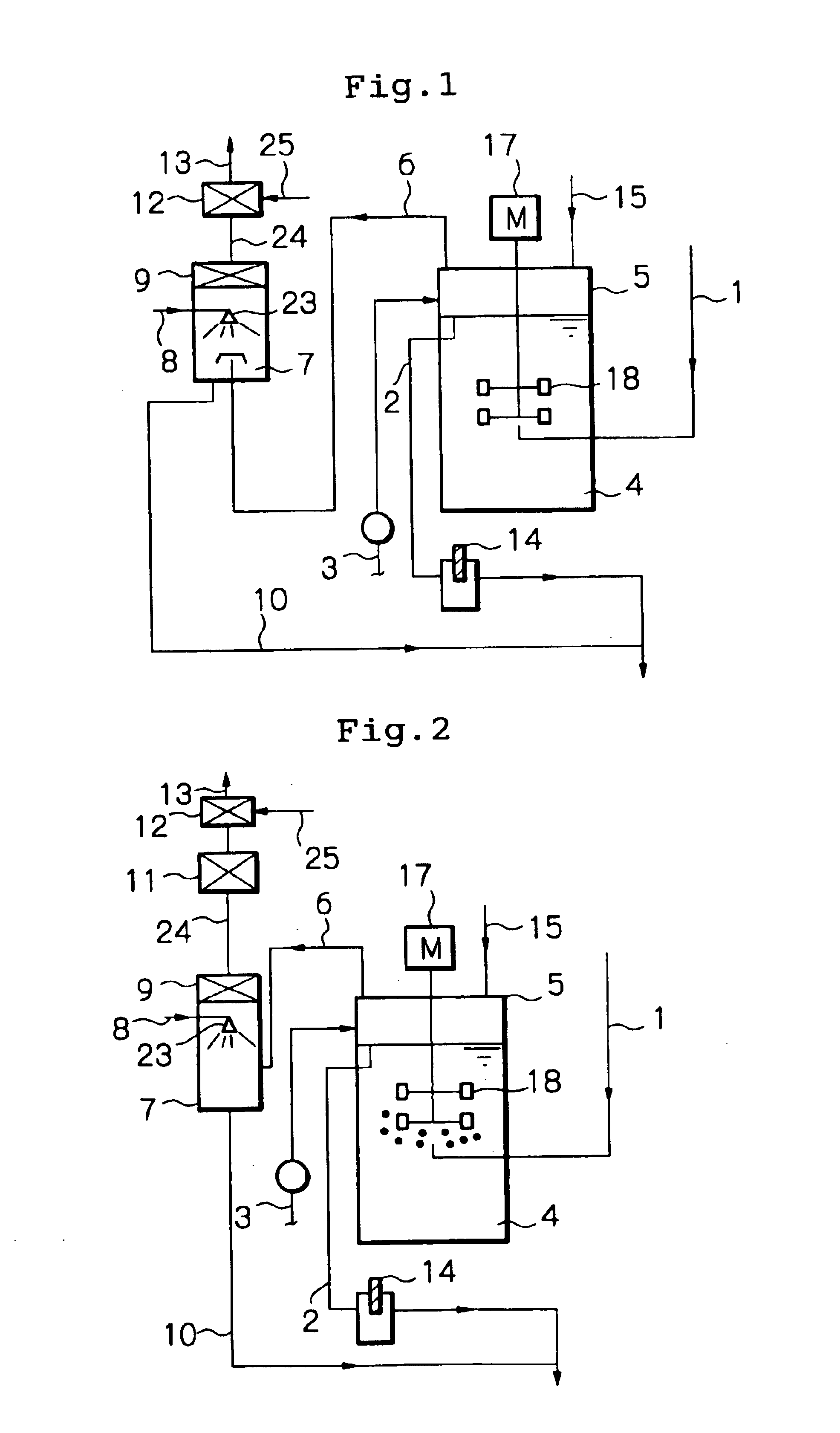 Process and apparatus for treating semiconductor production exhaust gases