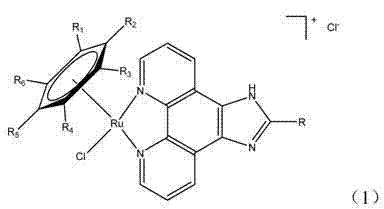 Microwave-assisted synthesis method for ruthenium (II) arene compound