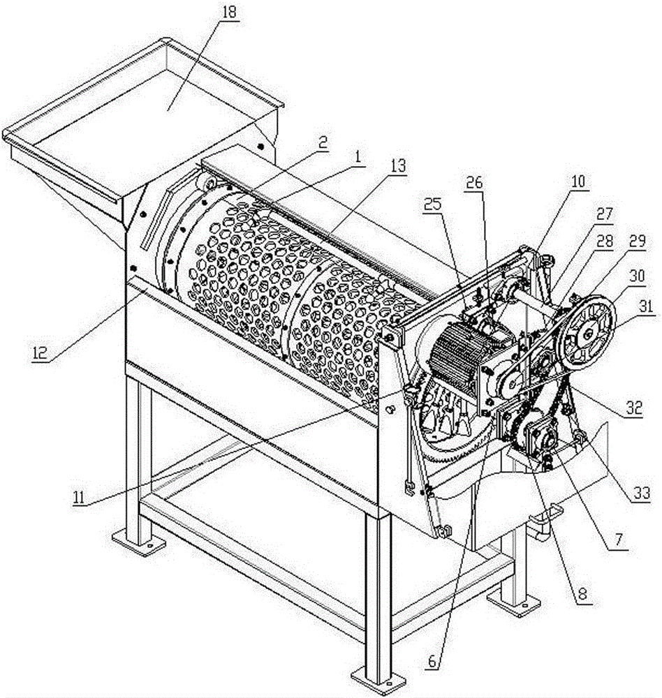 Grape stemming machine