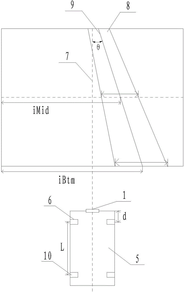 Self-adaptive AGV (Automatic Guided Vehicle) visual navigation sight adjusting device and trace tracking method