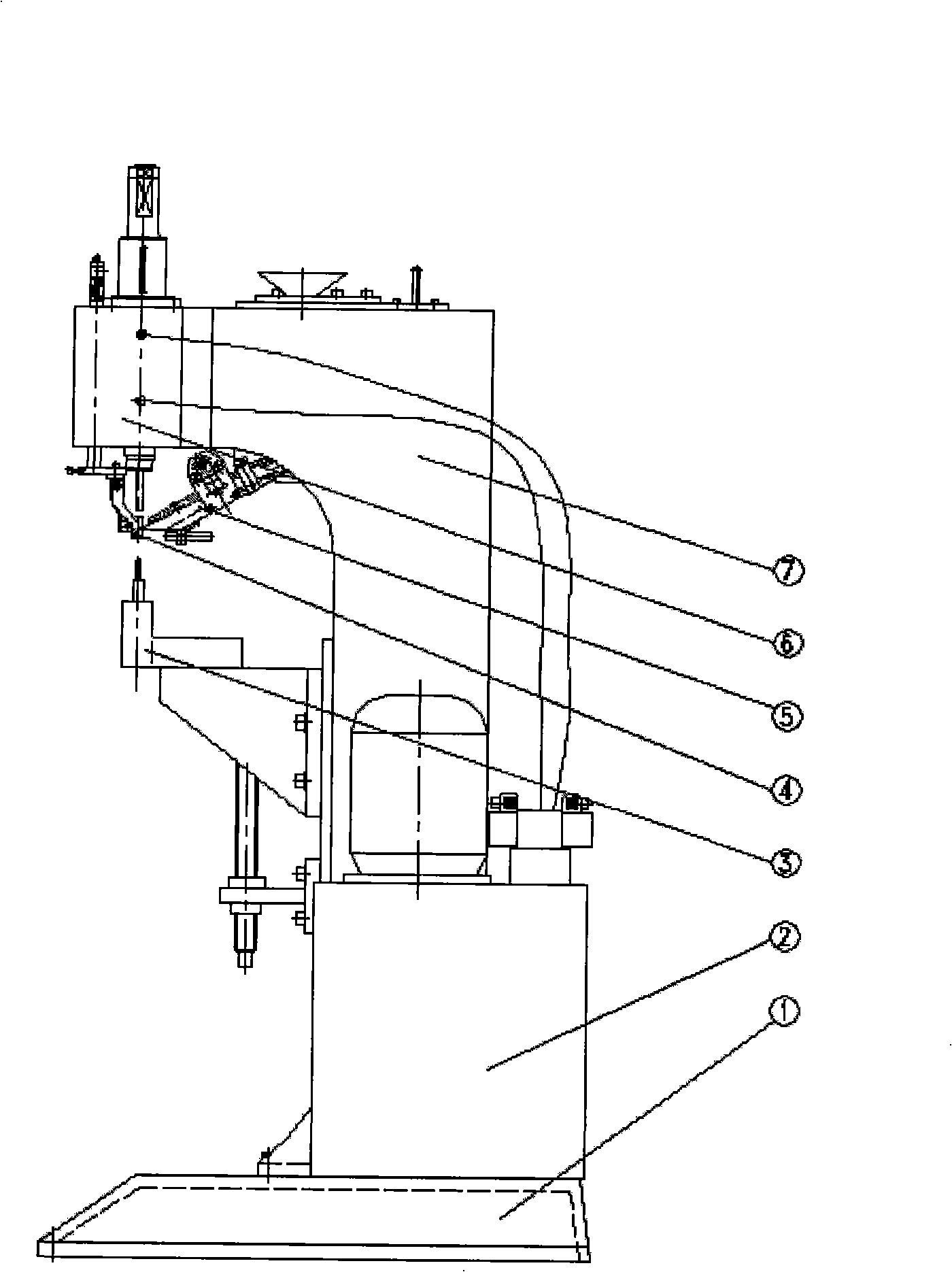 Automatic hydraulic riveting machine