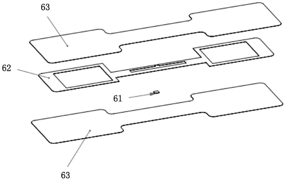 Temperature measurement bracelet based on RFID temperature measurement label and temperature measurement system