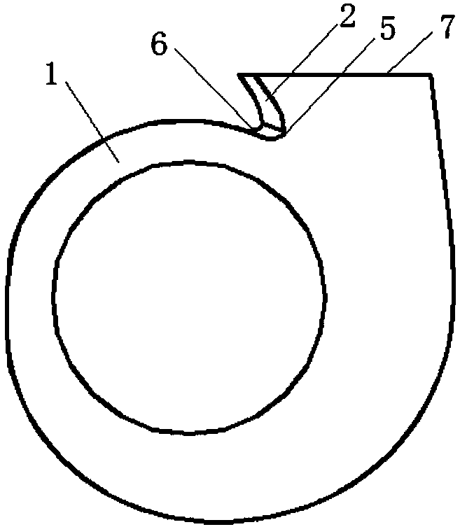 Volute tongue structure, fan volute and range hood