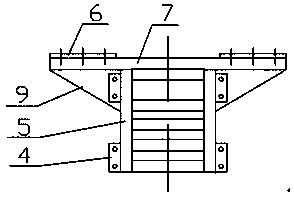 Steel plate supporting bracket