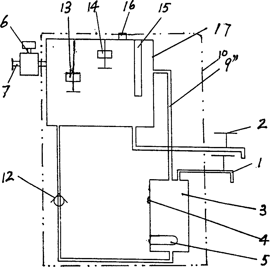 Water cleaning and heating device free from secendary pollution