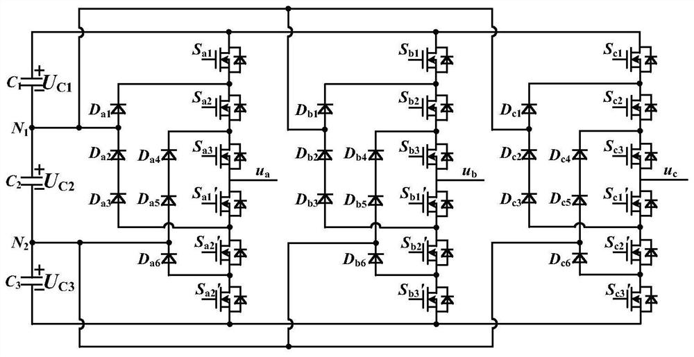 Four-level converter voltage balance modulation method