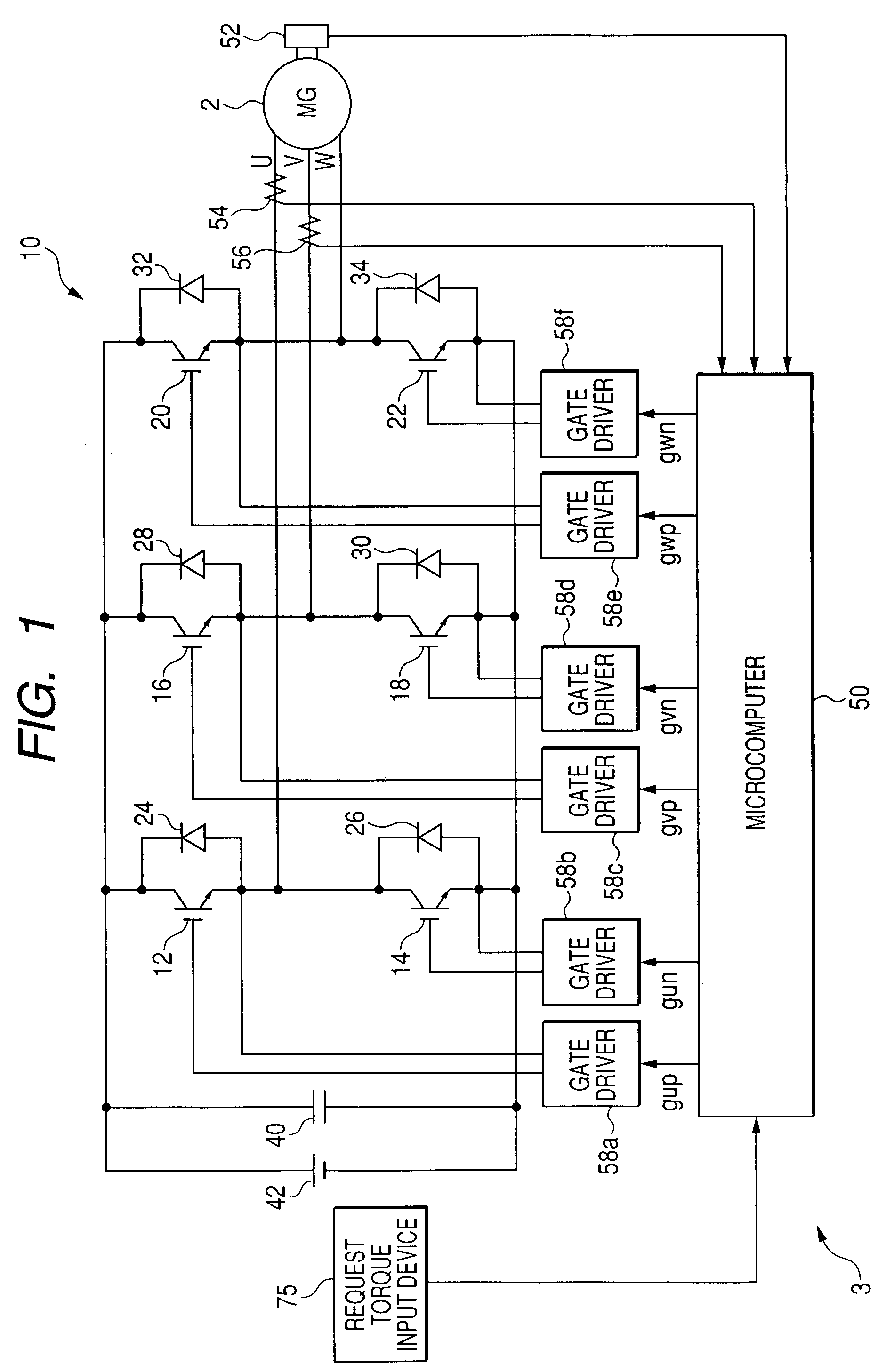 Control system for multiphase rotary electric machines