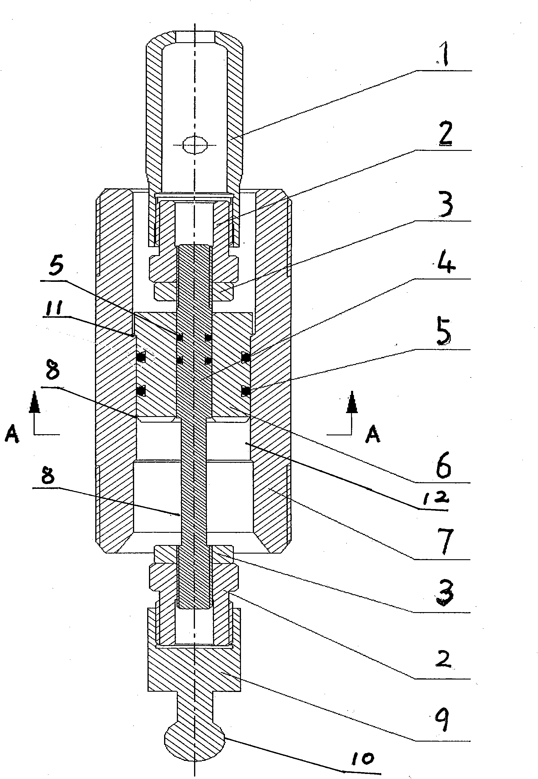 Underground switch well valve for test device of coal bed gas well