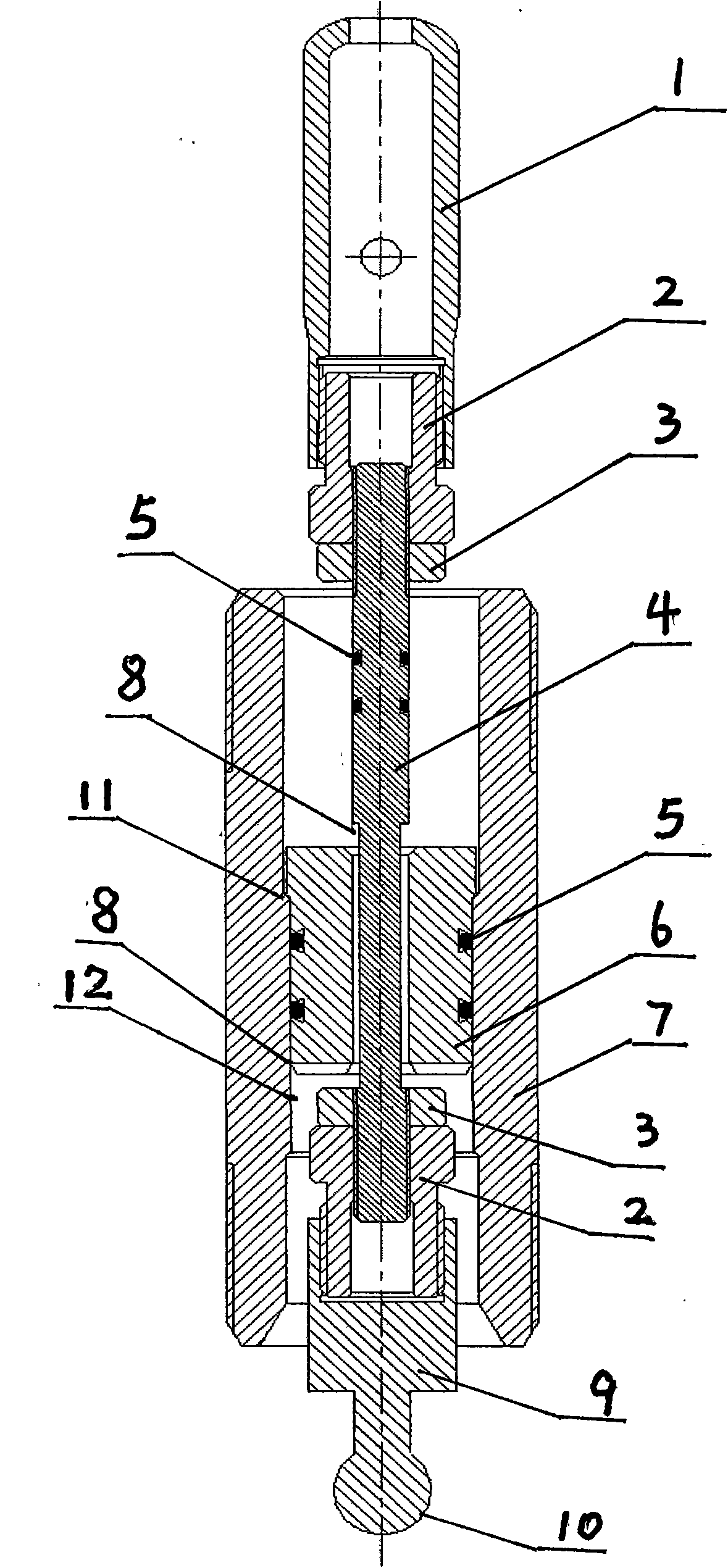 Underground switch well valve for test device of coal bed gas well