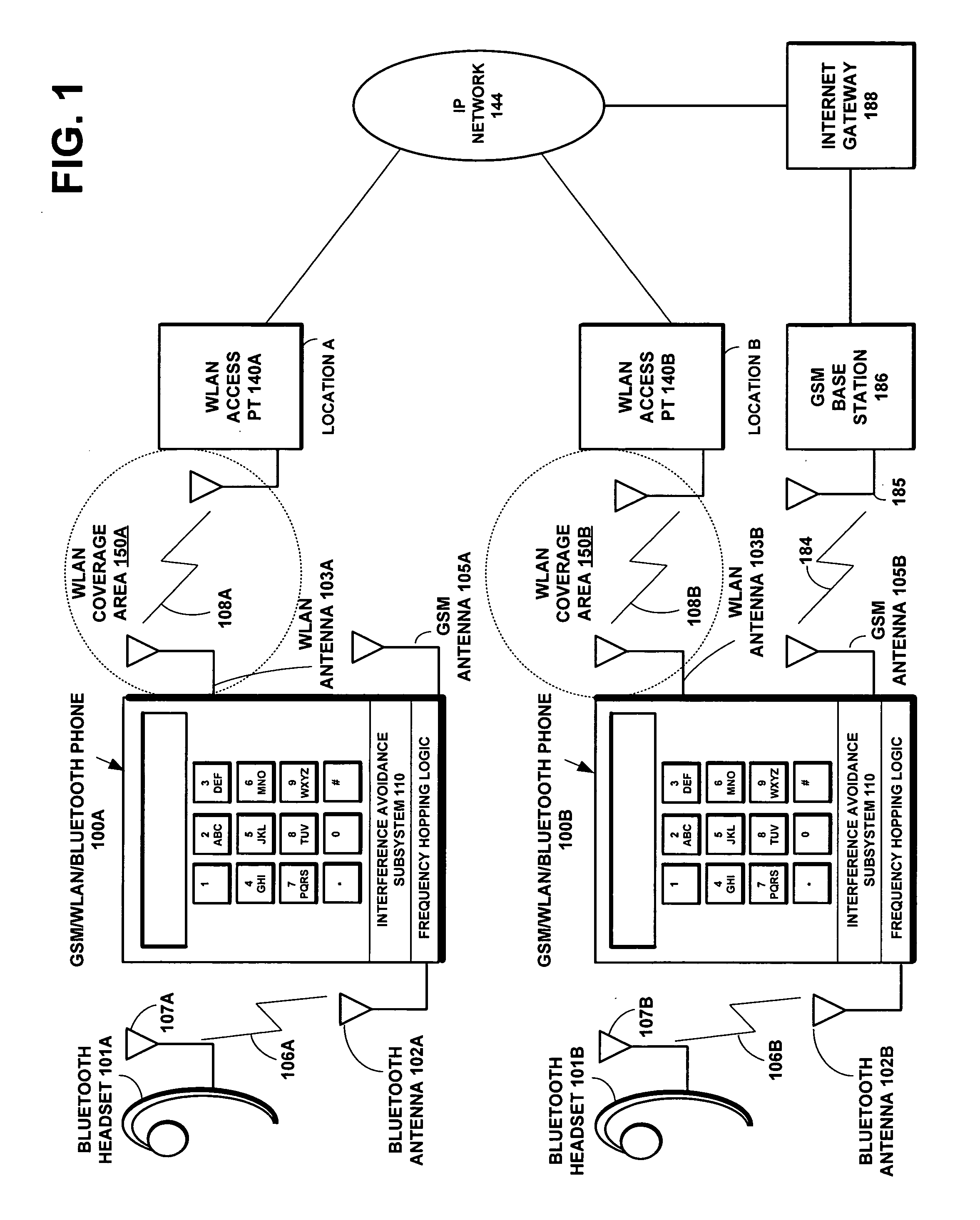Method for avoiding interference from a cellular transmitter to the 2.4/5GHz ISM band