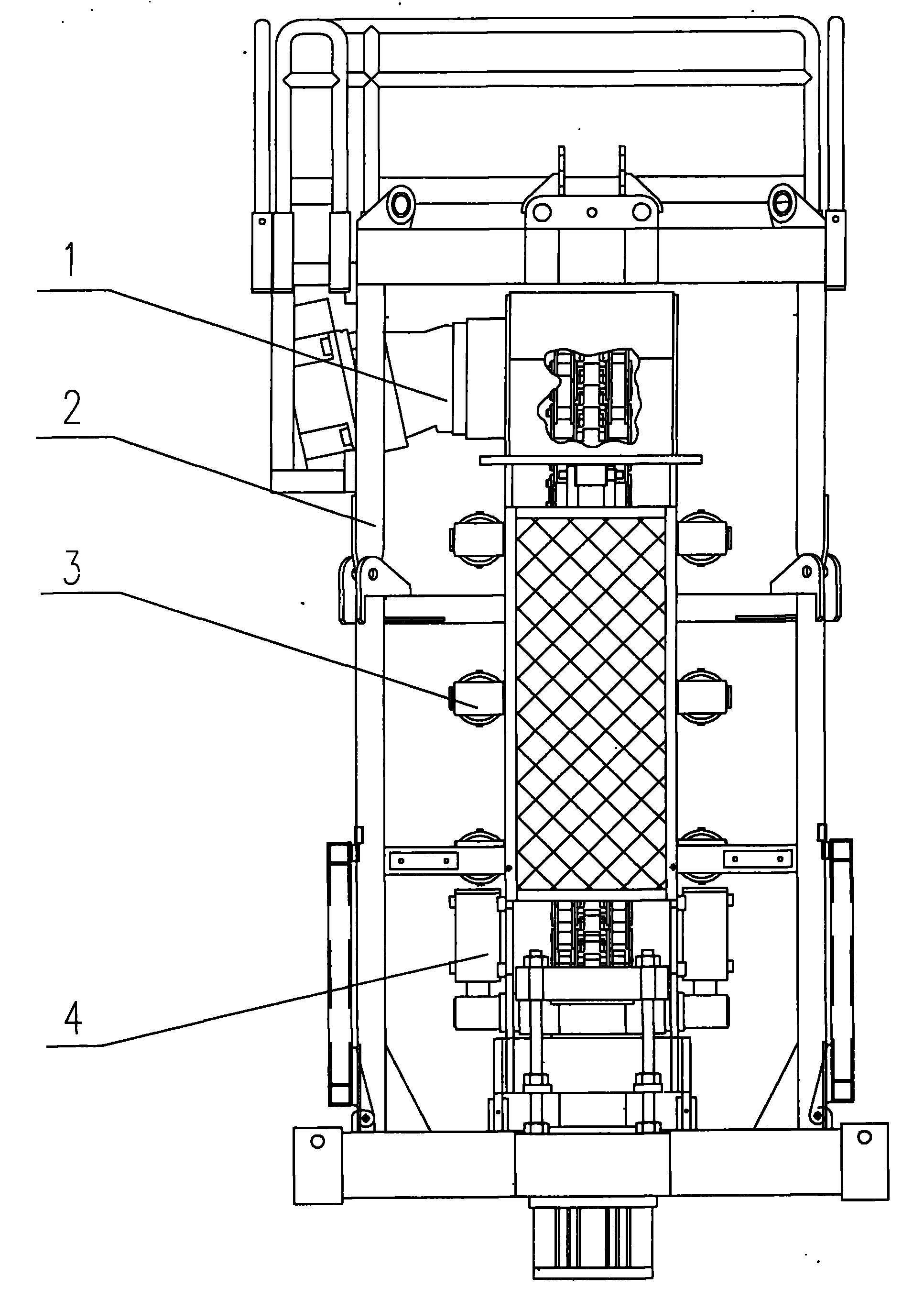 Clamping device of injection head of continuous string coiled tubing