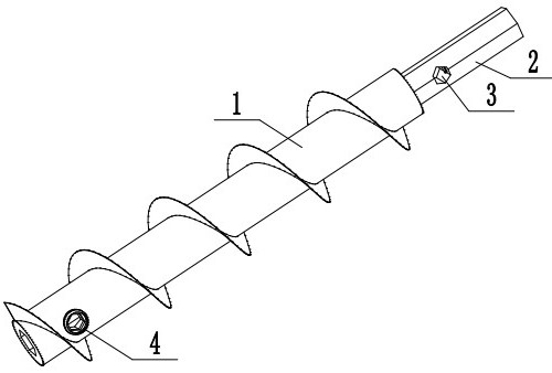 Efficient spiral drill rod