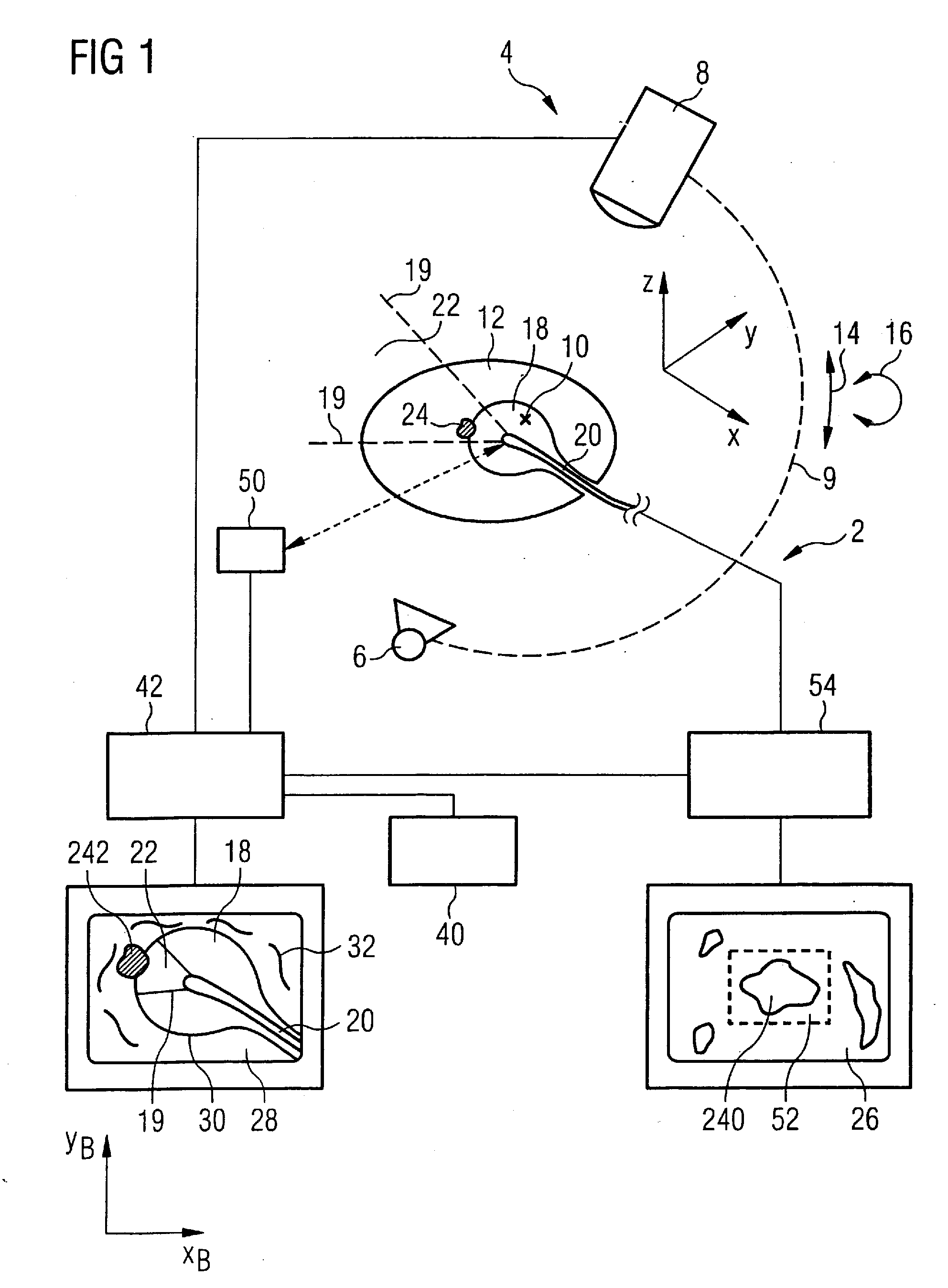 Imaging method for medical diagnostics and device operating according to this method