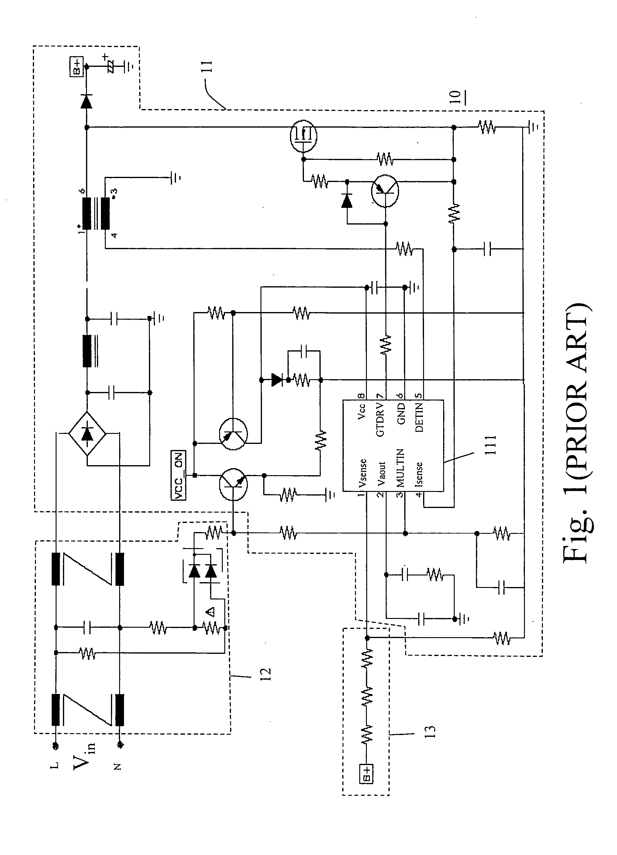 High-voltage detecting circuit for saving power in standby mode