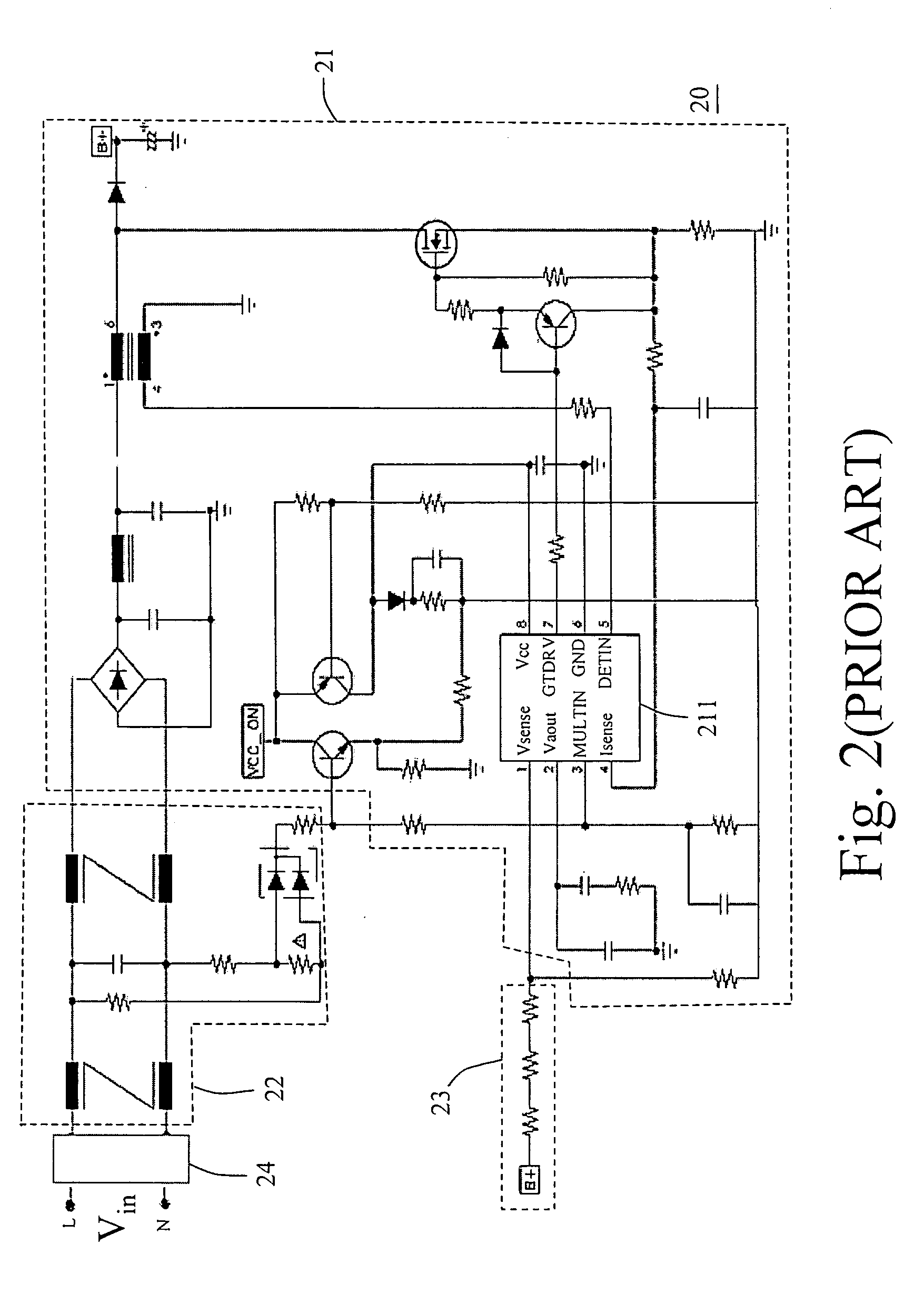 High-voltage detecting circuit for saving power in standby mode