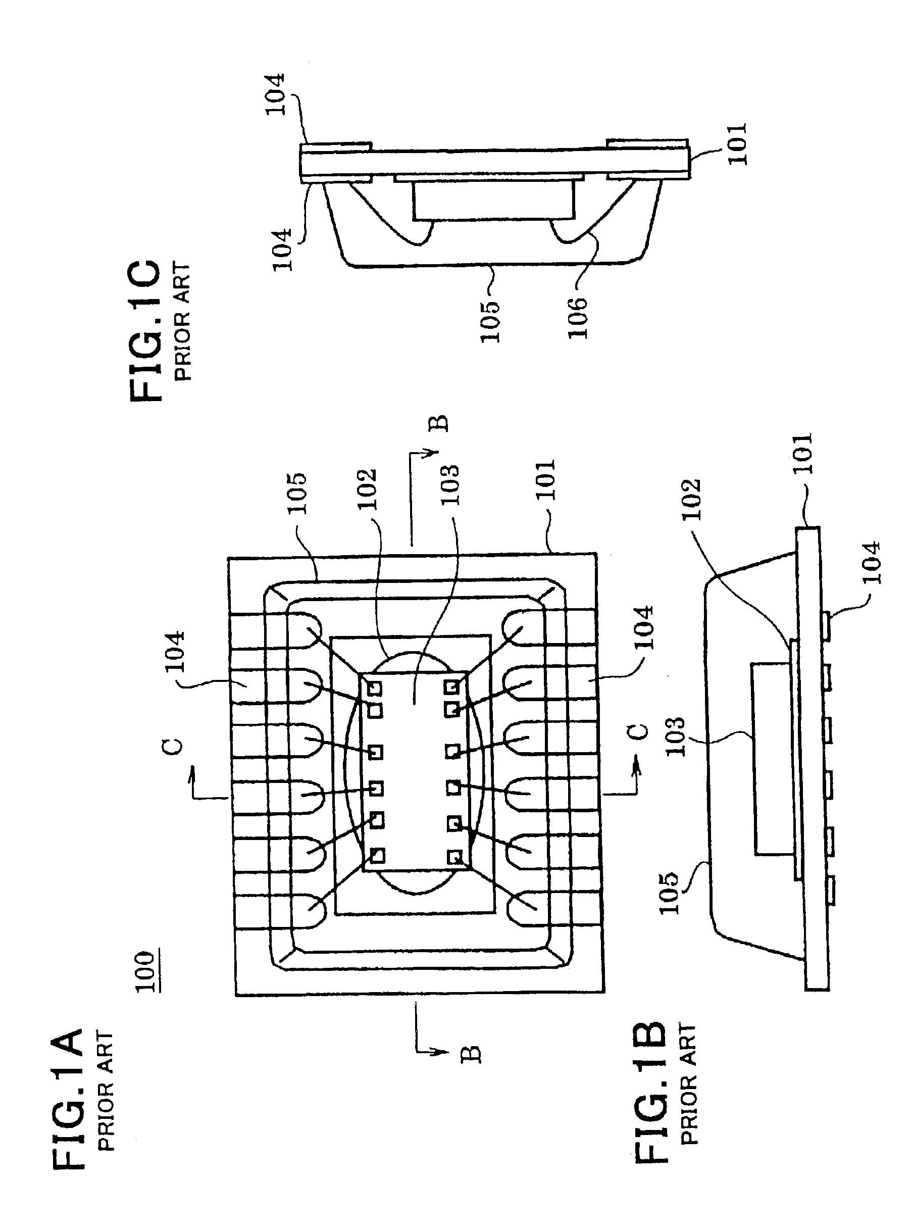 Semiconductor device in which a semiconductor chip mounted on a printed circuit is sealed with a molded resin