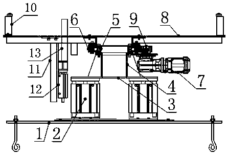 A transfer system for raw tire transfer device