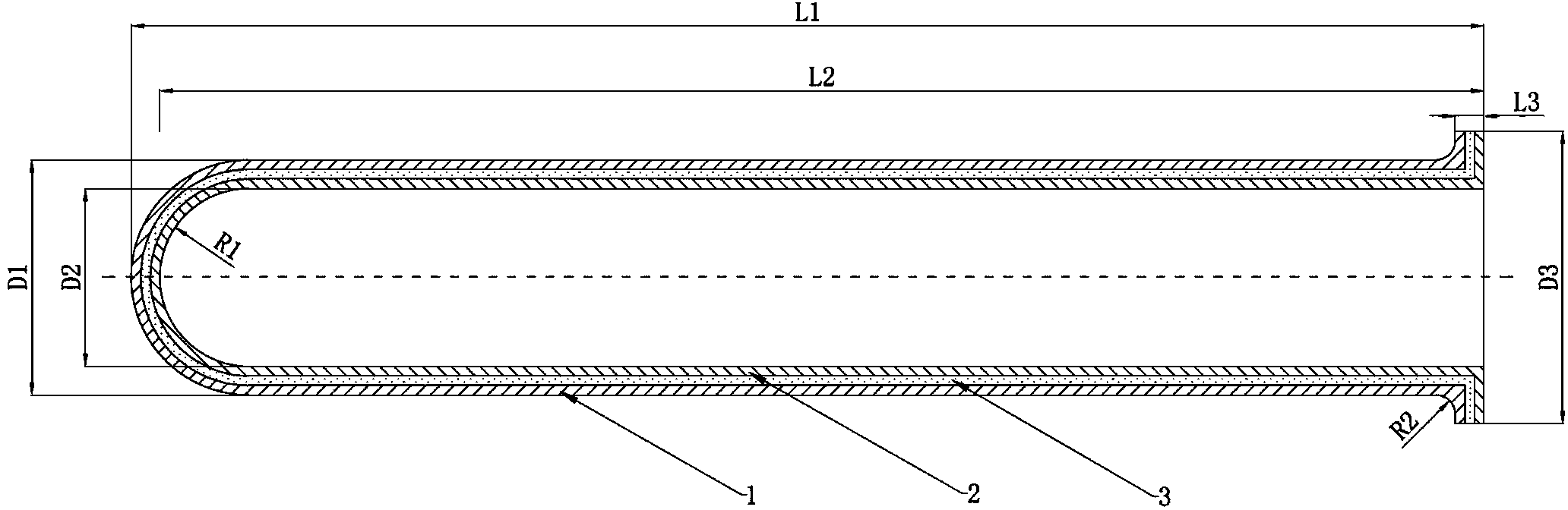 Inner heater protection tube made of silicon carbide ceramic composite material and preparation method thereof
