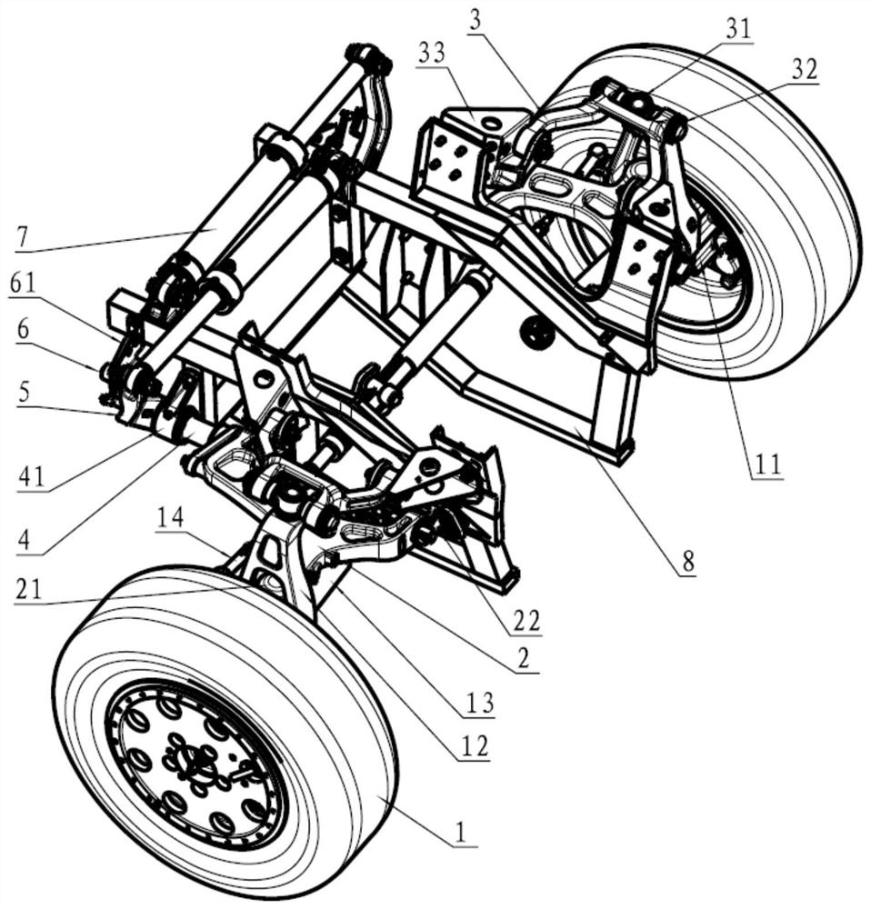Amphibious vehicle turnover suspension structure and amphibious vehicle